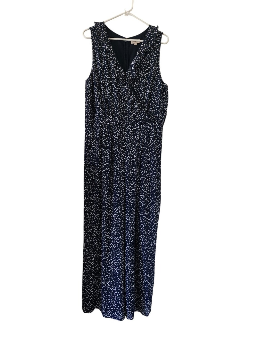 Loft Blue Floral Wide Leg Jumpsuit